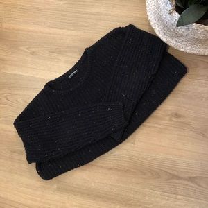 Speckled knit sweater